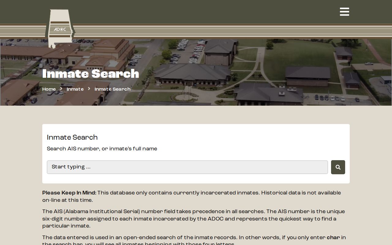 Alabama DOC search for state custody after a Mobile County arrest